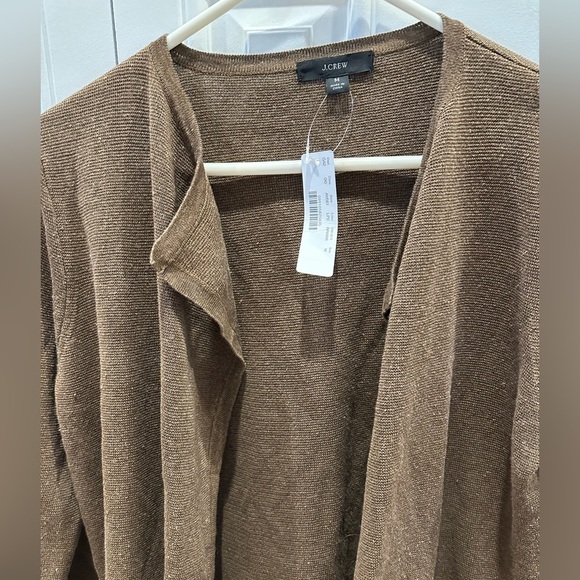 J.Crew Juliette collarless sweater-blazer in linen blend M NWT - Picture 3 of 4